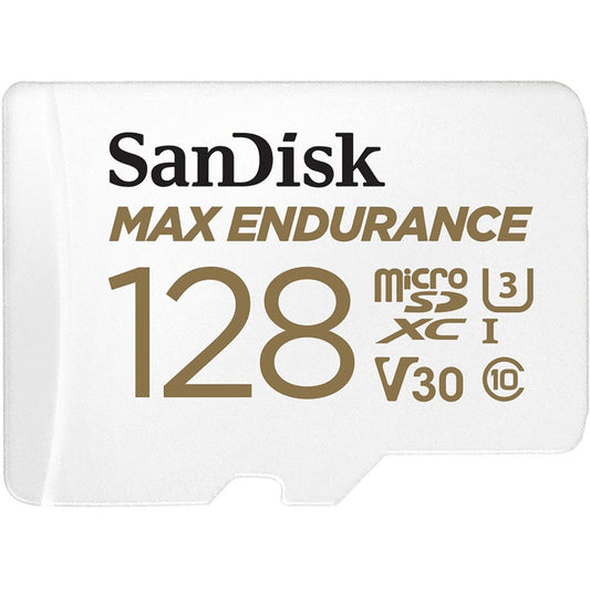 SanDisk MAX ENDURANCE 128GB microSDHC U3 Memory Card for Home Security & Dash Cam