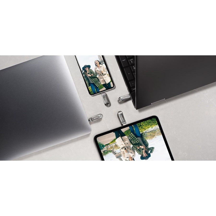 SanDisk Ultra Dual Drive Luxe 256GB USB Type-C & A Flash Drive - High-Speed Data Transfer and Portable Storage