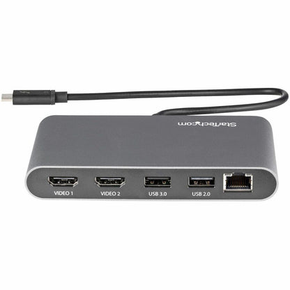 StarTech.com Thunderbolt 3 Mini Dock - Portable Dual 4K HDMI Monitor Docking Station with Gigabit Ethernet and USB-A Ports