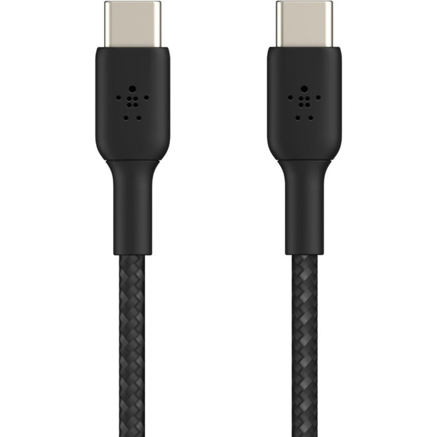 Belkin 60W USB-C to USB-C Braided Cable - 6.6 ft Fast Charging and Data Transfer