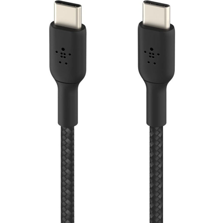 Belkin 60W USB-C to USB-C Braided Cable - 6.6 ft Fast Charging and Data Transfer