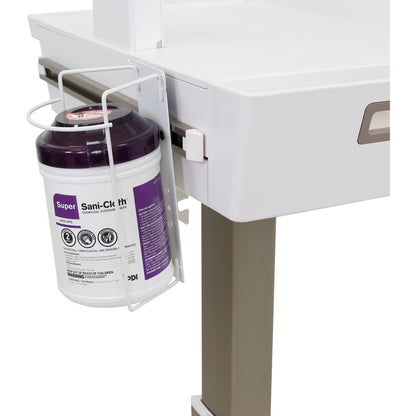 Ergotron T-Slot Wipes Holder for Medical Carts - White, Model 98450