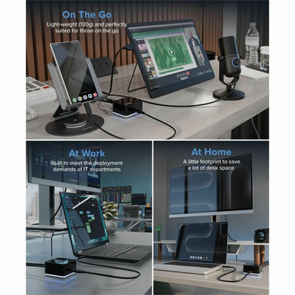 Plugable UD-CUBE Mini Docking Station with HDMI, Gigabit Ethernet, and USB 3.1 for USB-C and Thunderbolt 3 Laptops
