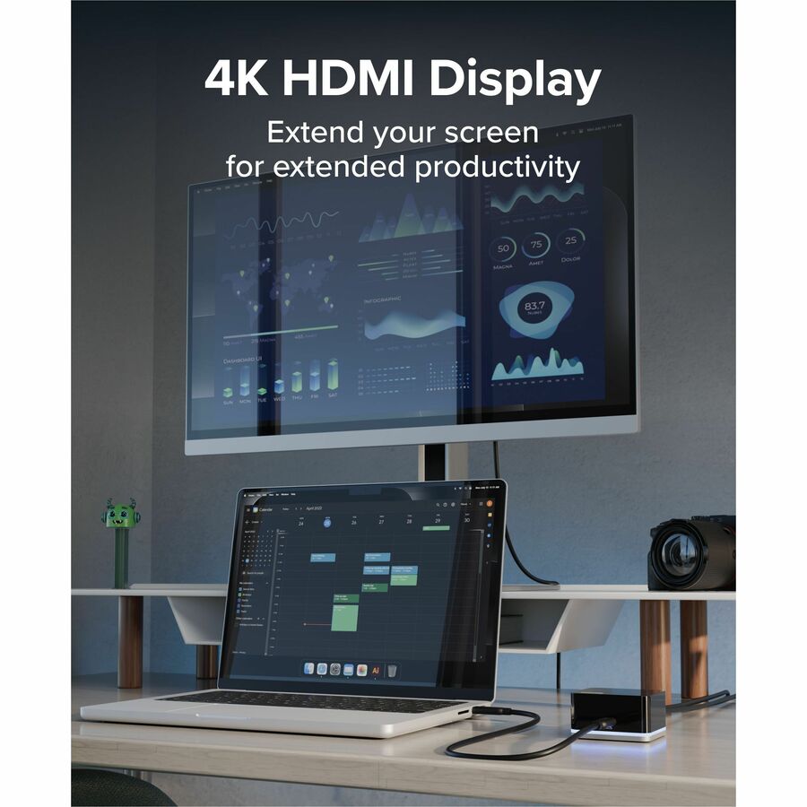 Plugable UD-CUBE Mini Docking Station with HDMI, Gigabit Ethernet, and USB 3.1 for USB-C and Thunderbolt 3 Laptops