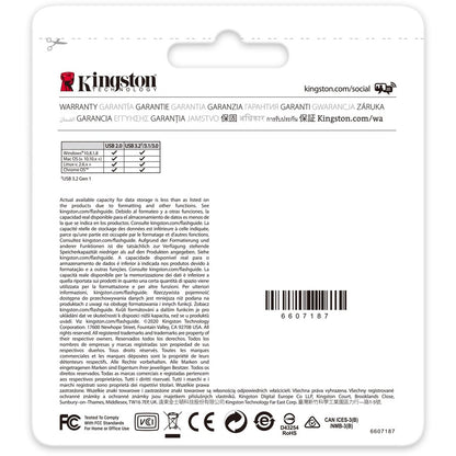 Kingston DataTraveler Exodia 256GB USB 3.2 Flash Drive with Protective Cap and Keyring in Pink