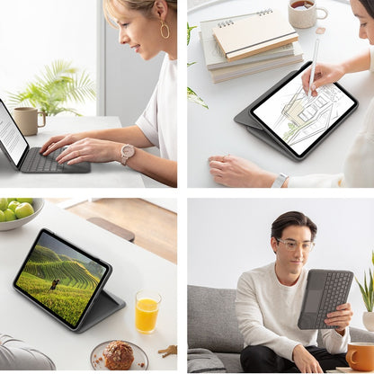 Logitech Folio Touch for iPad Air 11-inch (5th & 4th Gen) - Oxford Gray Keyboard Case with Trackpad