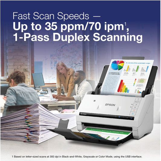 Epson DS-575W II Wireless Duplex Document Scanner with 35 ppm Speed and 50-Page ADF