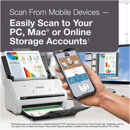 Epson DS-575W II Wireless Duplex Document Scanner with 35 ppm Speed and 50-Page ADF