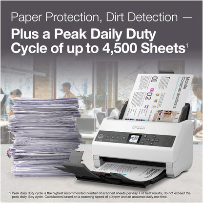 Epson DS-730N Sheetfed Scanner - 600 dpi Optical, Network Color Document Scanner