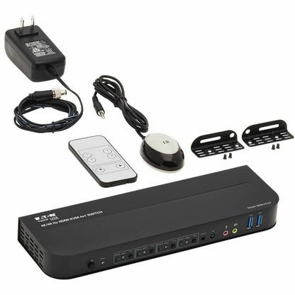 Eaton Tripp Lite Series B005-HUA4 4-Port HDMI/USB KVM Switch – 4K Ultra HD, HDR, 4:4:4 Color, USB Sharing