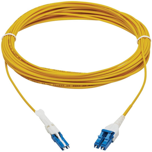 Eaton Tripp Lite Series 400G Duplex Singlemode OS2 Fiber Optic Cable N381L-10M with CS and LC Connectors, Yellow Jacket, 10 meters