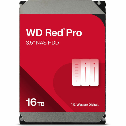Western Digital WD Red Pro 16TB NAS Hard Drive - 3.5 Inch SATA Drive for RAID Systems
