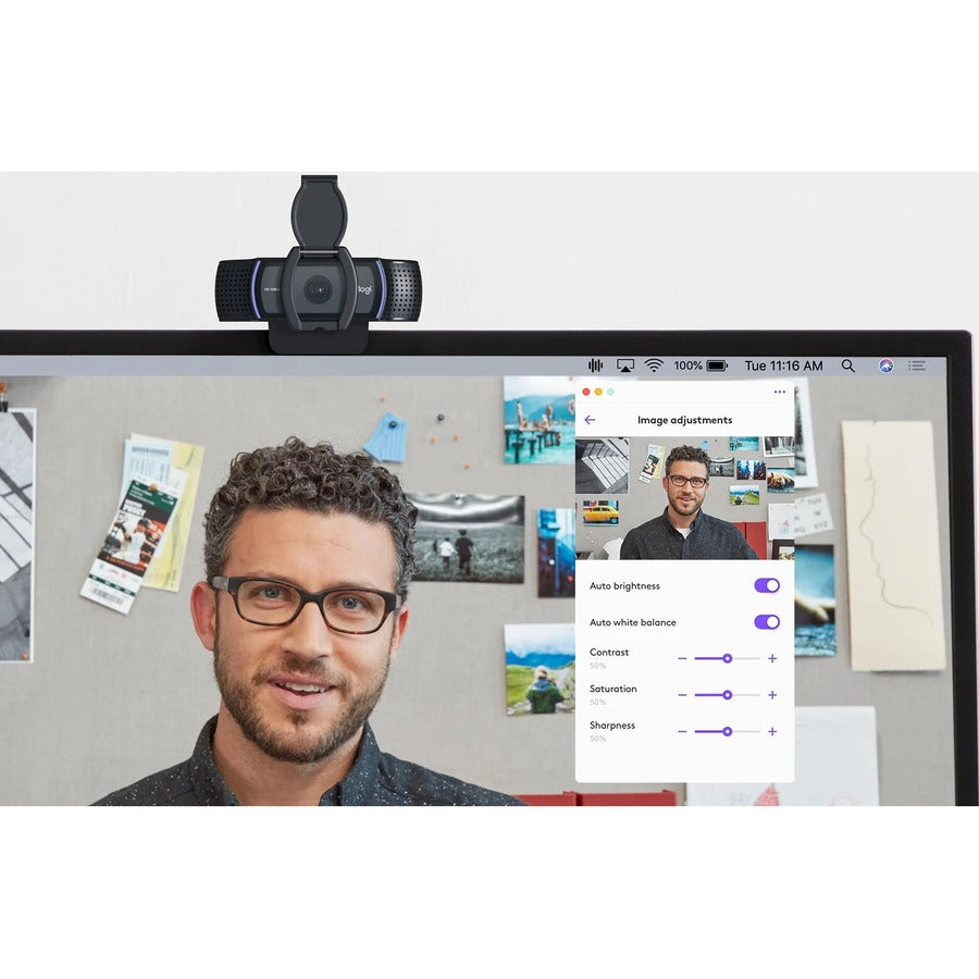 Logitech C920e HD 1080p Business Webcam with Privacy Shutter and Dual Microphones
