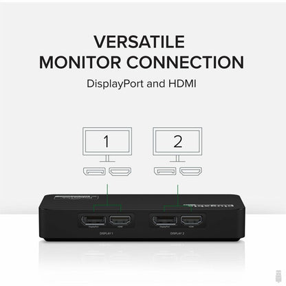 Plugable USB 3.0 & USB-C Dual 4K DisplayLink Monitor Adapter (USBC-6950U)