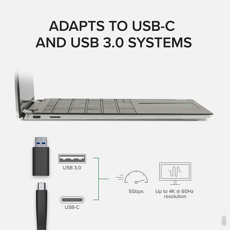 Plugable USB 3.0 & USB-C Dual 4K DisplayLink Monitor Adapter (USBC-6950U)