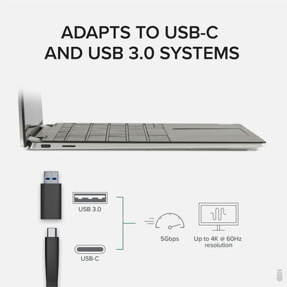Plugable USB 3.0 & USB-C Dual 4K DisplayLink Monitor Adapter (USBC-6950U)