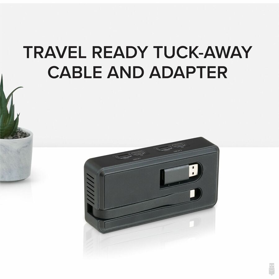 Plugable USB 3.0 & USB-C Dual 4K DisplayLink Monitor Adapter (USBC-6950U)