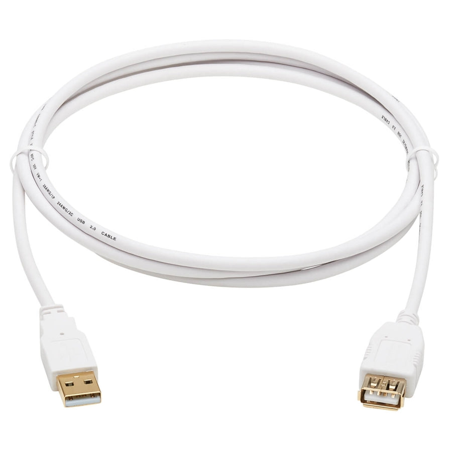 Eaton Tripp Lite Series 6 ft. USB 2.0 Antibacterial Extension Cable (A M/F), White
