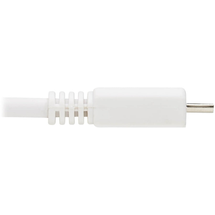 Eaton Tripp Lite Series Safe-IT USB 2.0 A to Micro-B Antibacterial Cable, 6 ft, White