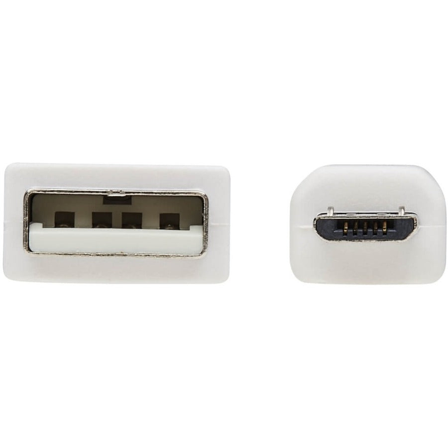 Eaton Tripp Lite Series Safe-IT USB 2.0 A to Micro-B Antibacterial Cable, 6 ft, White