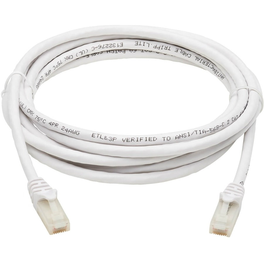 Eaton Tripp Lite Series N261AB-010-WH Cat6a 10G Ethernet Cable with Snagless RJ45 Connectors, 10 ft, White