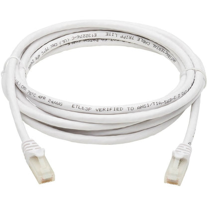 Eaton Tripp Lite Series N261AB-010-WH Cat6a 10G Ethernet Cable with Snagless RJ45 Connectors, 10 ft, White