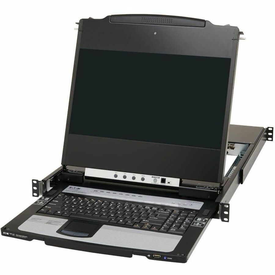 Eaton Tripp Lite Series 8-Port DisplayPort KVM Switch Console with 17-inch LCD - Rack-Mountable, Dual Rail, TAA Compliant