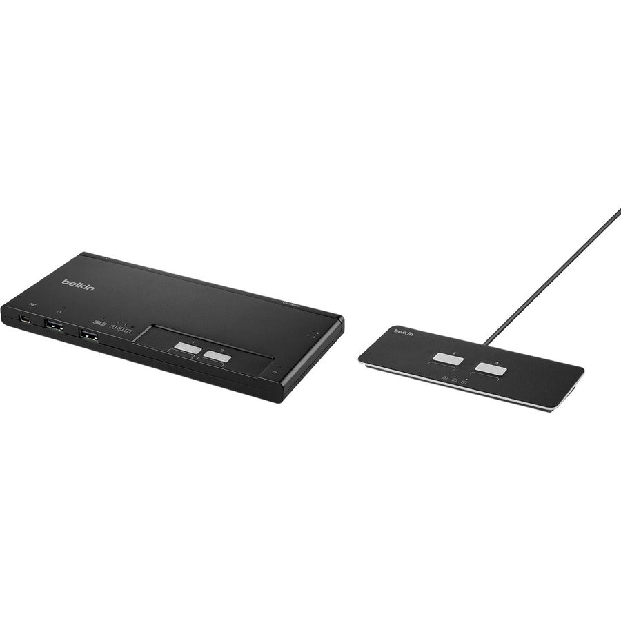 Belkin International Inc F1DN102MOD-PP-4 2-Port Single Head DisplayPort Modular Secure KVM Switch with Remote