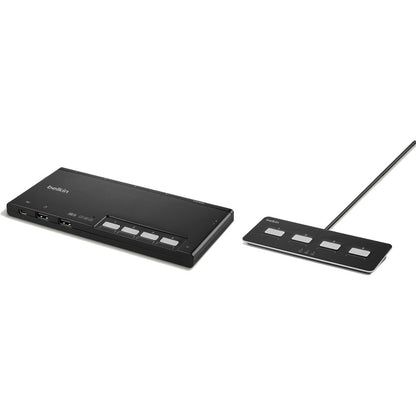 Belkin F1DN204MOD-PP-4 4-Port Dual Head DisplayPort Modular Secure KVM Switch with Remote Control