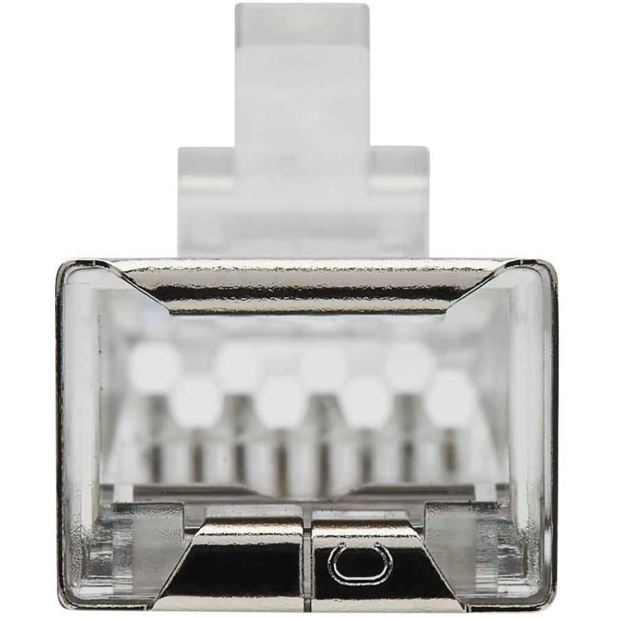 Eaton Tripp Lite Series Cat6 RJ45 Pass-Through FTP Modular Plug, 100 Pack - Clear Network Connectors for Reliable Ethernet Performance