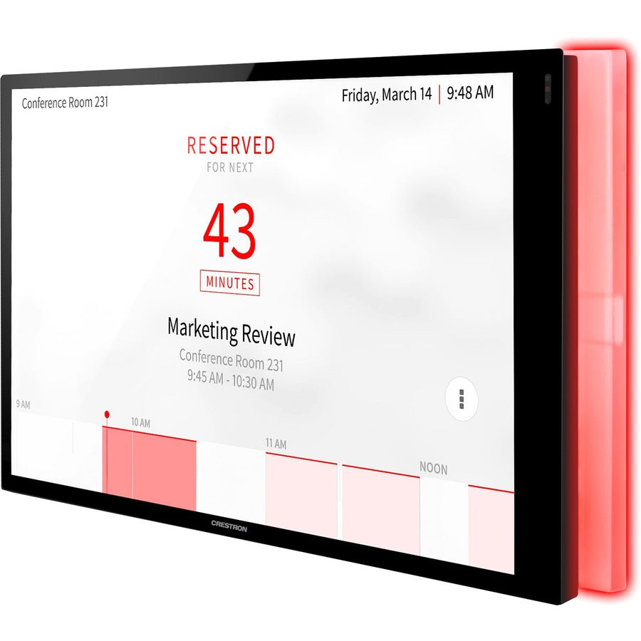 Crestron TSS-1070-B-S-LB 10.1-Inch Room Scheduling Touch Screen with Light Bar