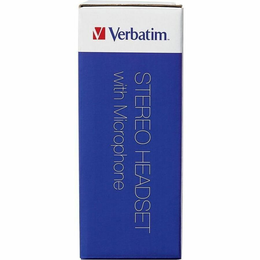 Verbatim America, LLC Stereo Headset with Microphone - Adjustable Over-the-Head Design with 3.5mm Jack