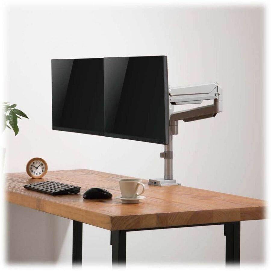 Eaton Tripp Lite DDR1732DAL Dual-Display Flex-Arm Desk Clamp Mount with USB and Audio Ports