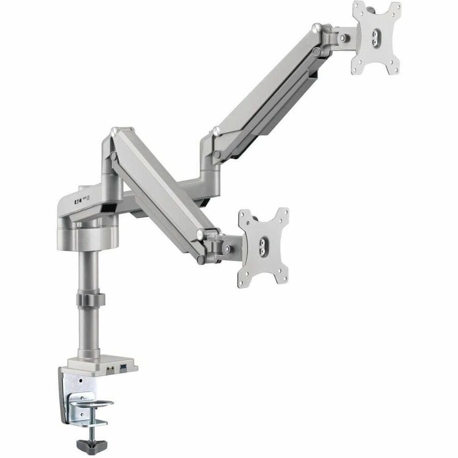Eaton Tripp Lite DDR1732DAL Dual-Display Flex-Arm Desk Clamp Mount with USB and Audio Ports