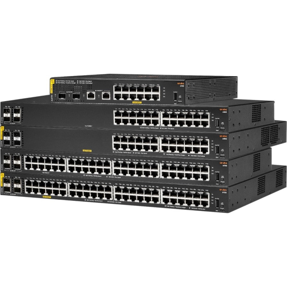 Hewlett Packard Enterprise JL677A#ABA Aruba CX 6100 24G PoE Switch with 4 SFP+ Ports and 370W Power Budget