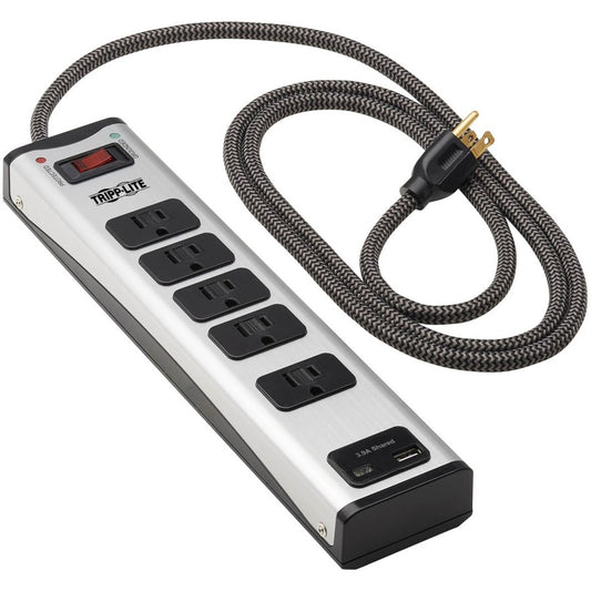Eaton Tripp Lite Series TLM506USBC 5-Outlet Surge Protector with USB Charging and Metal Housing