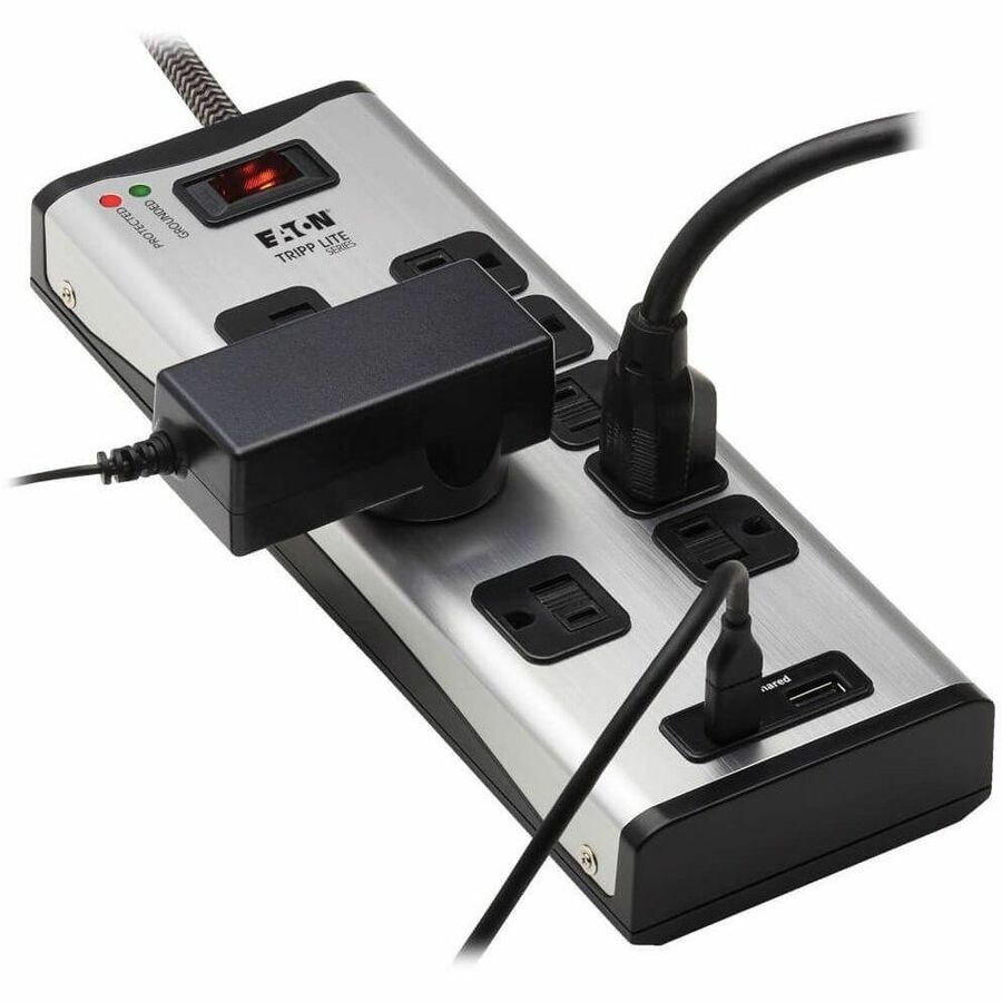 Eaton Tripp Lite Series TLM88USBC 8-Outlet Surge Protector with USB Charging and 2100 Joules Protection