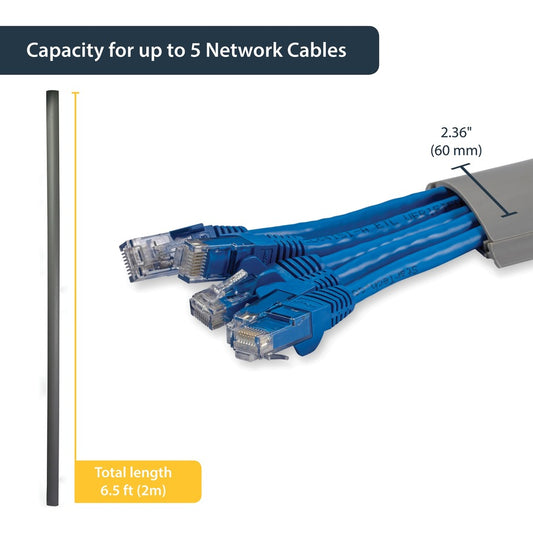 StarTech.com 6 ft 2 in Wide Floor Cable Duct with Guard - Cable Routing and Management