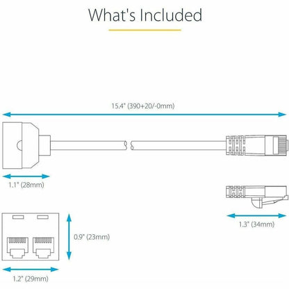 StarTech.com 2-to-1 RJ45 Splitter Cable Adapter - Network Splitter for Ethernet Connections