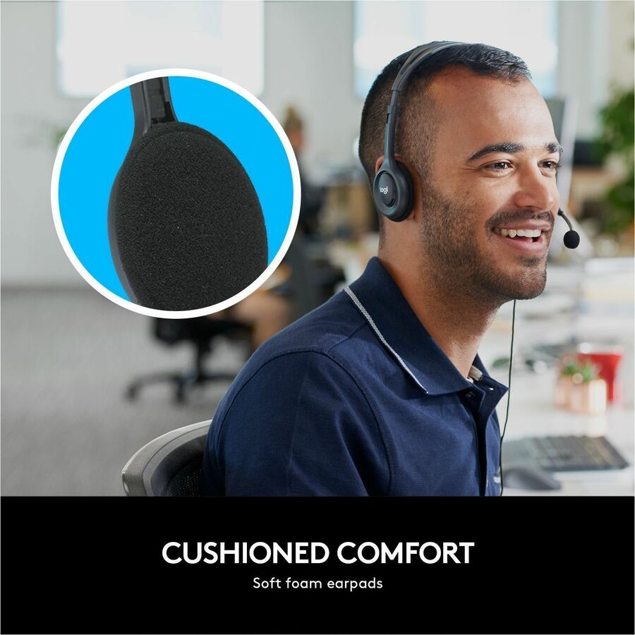 Logitech H111 Stereo Headset with 3.5 mm Audio Jack for Education