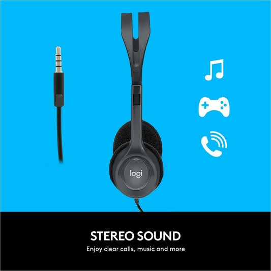 Logitech H111 Stereo Headset with 3.5 mm Audio Jack for Education