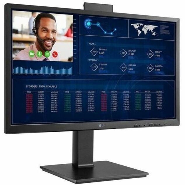 LG 24CN650N-6A All-in-One Thin Client with Intel Celeron J4105, 23.8" Full HD IPS Display, and Fanless Design