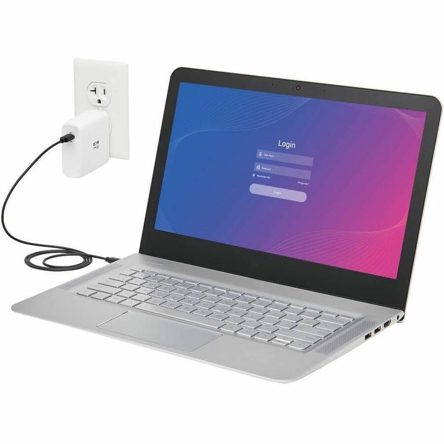 Eaton Tripp Lite Series Compact 1-Port USB-C Wall Charger with GaN Technology - 100W PD3.0 Fast Charging, White