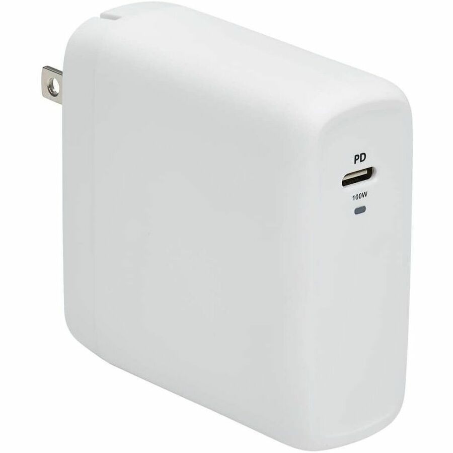 Eaton Tripp Lite Series Compact 1-Port USB-C Wall Charger with GaN Technology - 100W PD3.0 Fast Charging, White