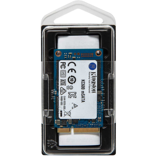 Kingston KC600 512 GB mSATA SSD - High-Performance Internal Drive with 3D TLC NAND and Security Suite