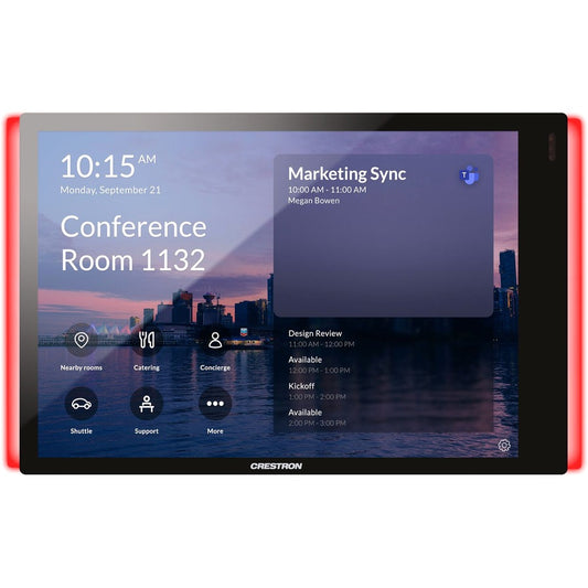 Crestron TSS-770-T-B-S-LB KIT Room Scheduling Touch Screen with Light Bar