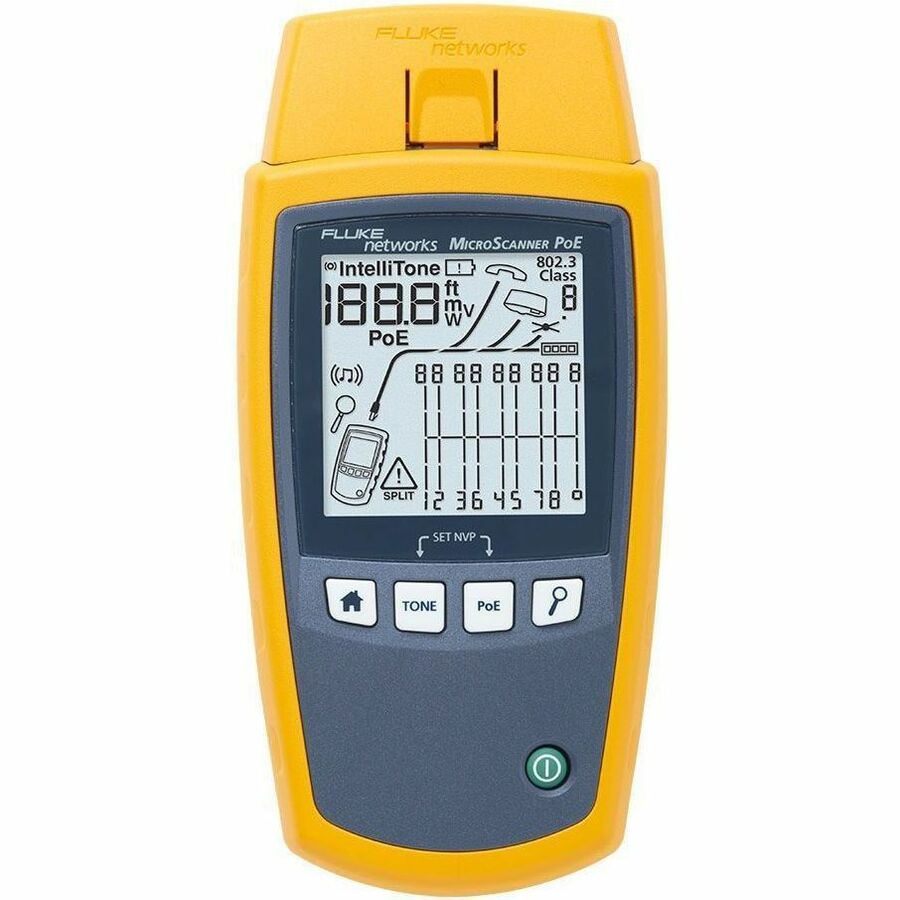 Fluke Networks MicroScanner MS-POE-IE-KIT Cable Analyzer for Industrial Ethernet and PoE Testing