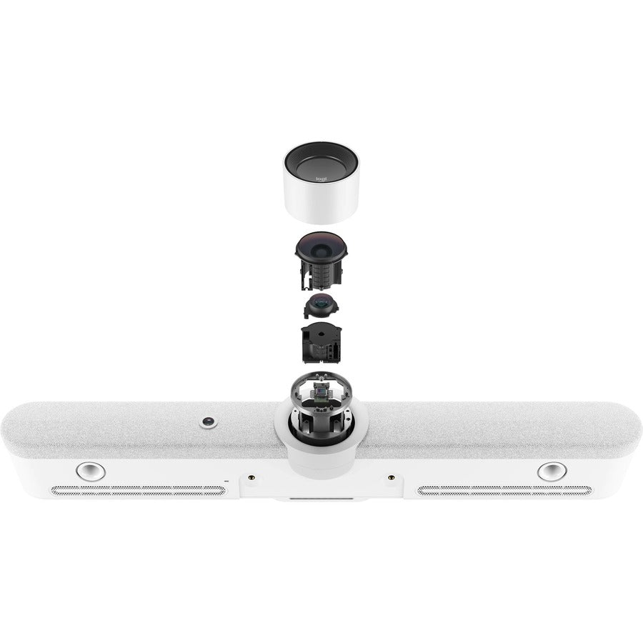 Logitech Rally Bar Mini All-In-One Video Conferencing Camera for Small Rooms - White