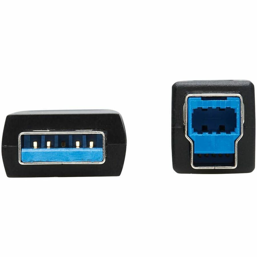 Eaton Tripp Lite Series USB 3.2 Gen 1 Fiber Optic Cable U328F-15M – 15 ft. Plenum-Rated Black USB A to USB B Connectors