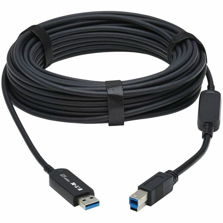 Eaton Tripp Lite Series USB 3.2 Gen 1 Fiber Optic Cable (U328F-30M) - 30 ft, Black, M/M Connectors